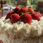 strawberry coconut cake