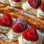 strawberry cream eclairs