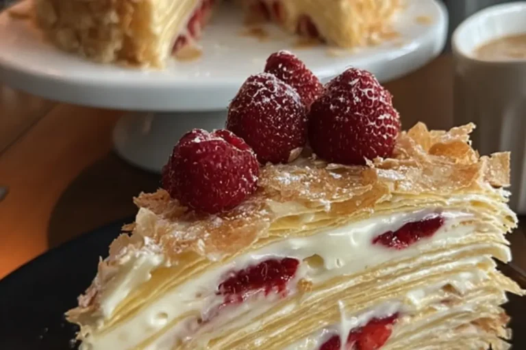 strawberry mille crepe cake