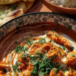 BUTTER CHICKEN WITH GARLIC NAAN is a must-try delight! 3 BUTTER CHICKEN WITH GARLIC NAAN