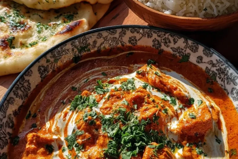 BUTTER CHICKEN WITH GARLIC NAAN is a must-try delight! 2 BUTTER CHICKEN WITH GARLIC NAAN