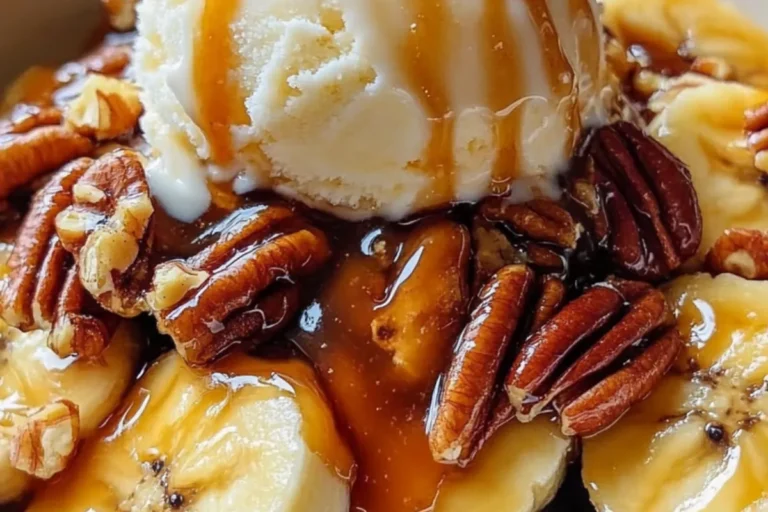 CARAMEL BANANA PECAN SUNDAE