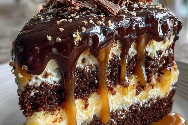 CHOCOLATE CARAMEL CREAM CAKE