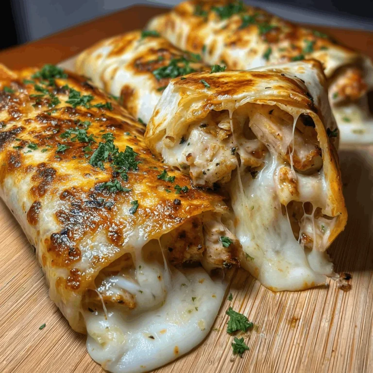 Cheesy Garlic Chicken Wraps