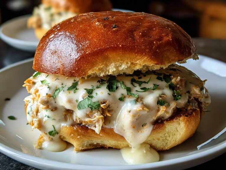 Chicken Alfredo Sloppy Joes