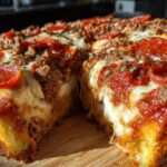 Deep Dish Pepperoni Pizza