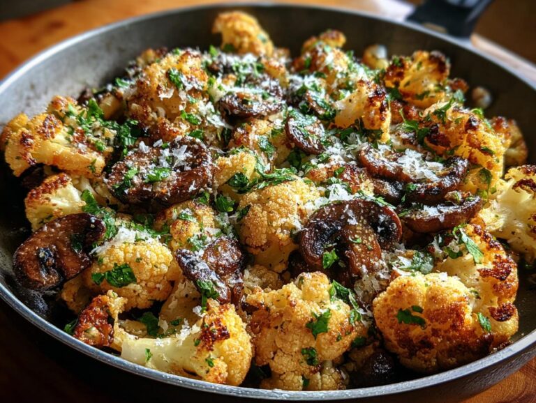 Garlic Mushroom Cauliflower Skillet