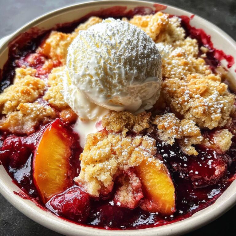 Raspberry Peach Cobbler