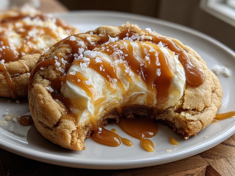 Salted Caramel Cheesecake Cookies