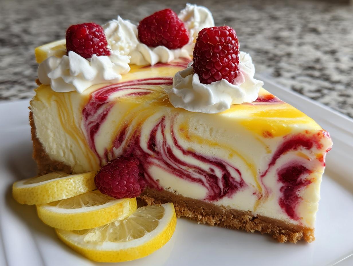 Irresistible Lemon Raspberry Cheesecake Recipe in 6 Easy Steps