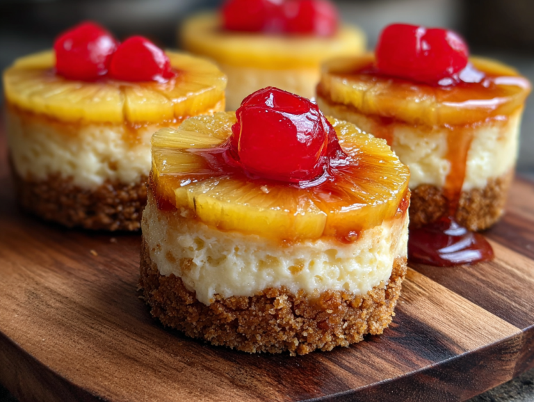 Mini Pineapple Cheesecakes