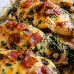 creamy spinach mushroom chicken bake