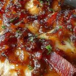 sticky honey garlic chicken with caramelized glaze