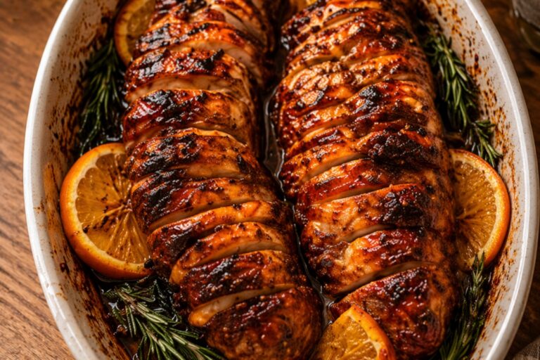sticky orange glazed chicken
