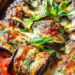 Cheesy Pesto Eggplant Rollatini