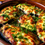 cheesy baked eggplant parmesan