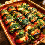 cheesy eggplant rollatini bake