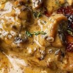 creamy mushroom chicken with mashed potatoes