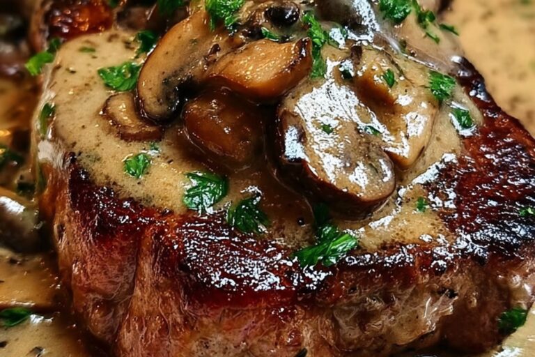 creamy mushroom steak