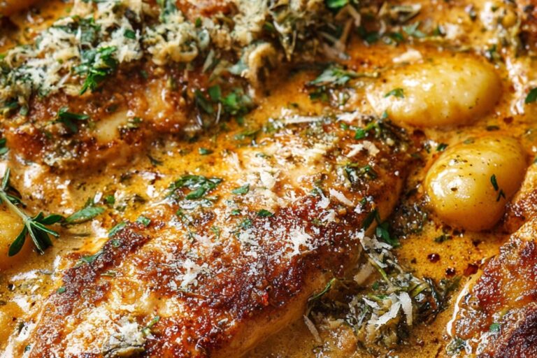 creamy tuscan chicken with potatoes