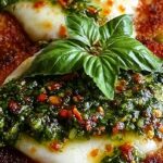 crispy pesto mozzarella chicken