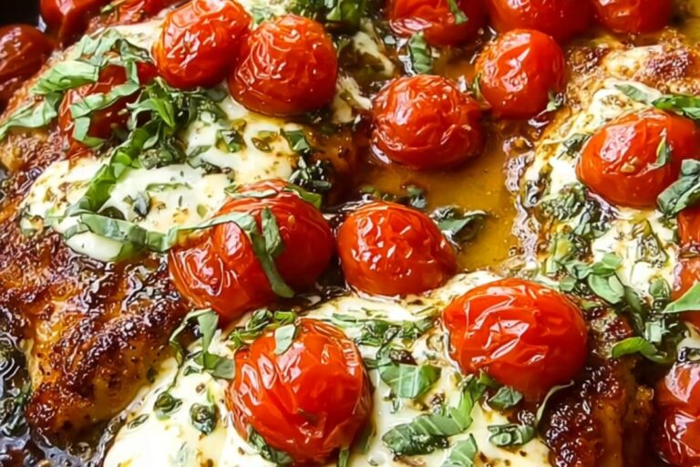 garlic butter chicken with cherry tomatoes