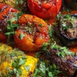 middle eastern stuffed roasted vegetables