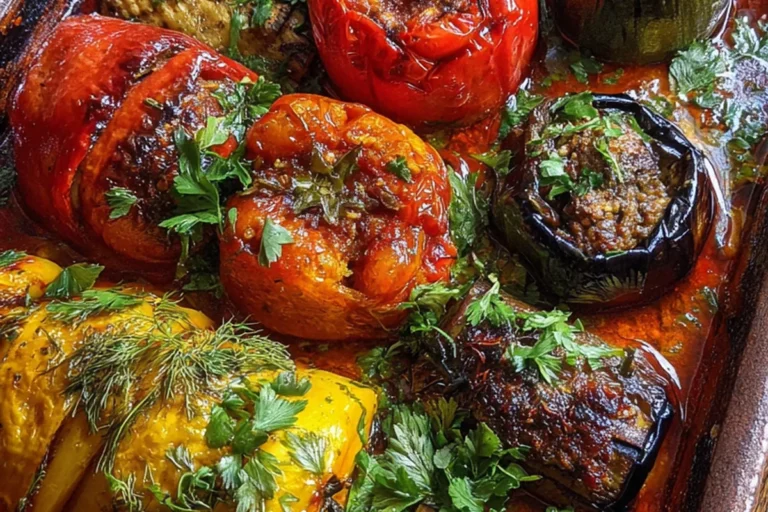 middle eastern stuffed roasted vegetables