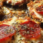 mini eggplant pepperoni parmesan stacks