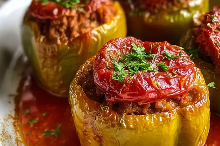 stuffed bell peppers with beef and rice