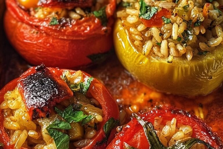 stuffed tomatoes and peppers