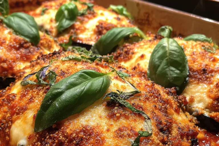 crispy eggplant parmesan casserole