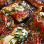 eggplant parmesan tomato mozzarella bake