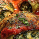 spinach & cheese eggplant rollatini