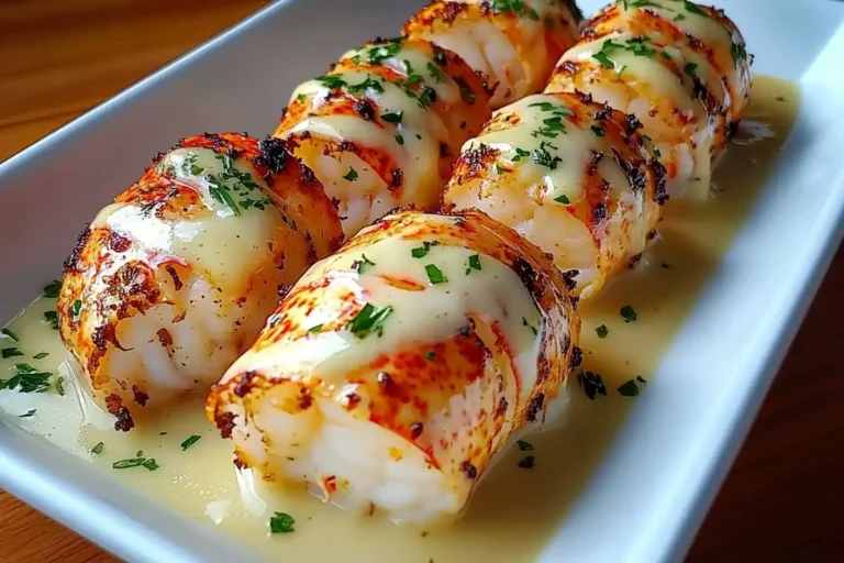 Creamy Garlic Lobster Medallions
