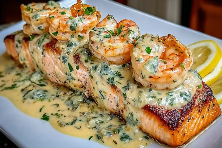 35-Minute Creamy Garlic Shrimp Salmon That Melts Hearts 2 Creamy Garlic Shrimp Salmon