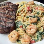Creamy Shrimp Ribeye Pasta