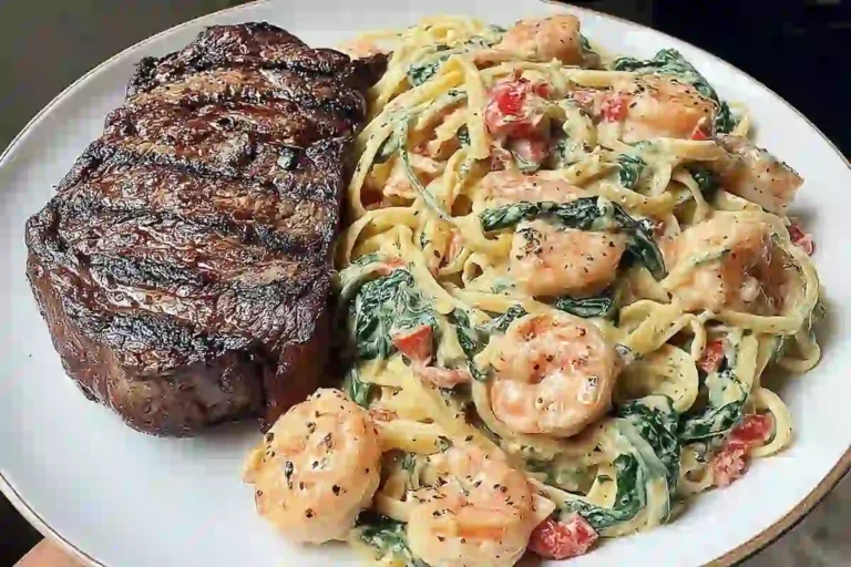 Creamy Shrimp Ribeye Pasta