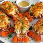 Garlic Parmesan Stuffed Lobster Tails
