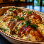 bacon ranch cream cheese stuffed chicken