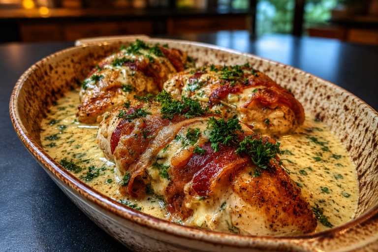 bacon ranch cream cheese stuffed chicken