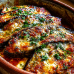 baked cheesy eggplant parmesan