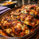 cheesy beef stuffed eggplant