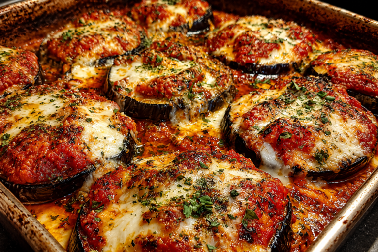 cheesy eggplant parmesan rounds