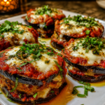 cheesy eggplant parmesan stacks