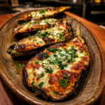 cheesy ricotta parmesan stuffed eggplant