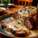 creamy garlic herb roast beef