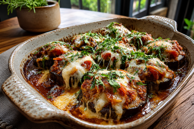 garlic parmesan roasted eggplant