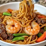 Shrimp Beef Lo Mein