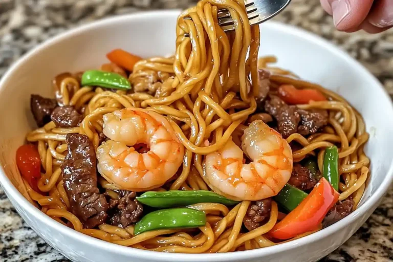 Shrimp Beef Lo Mein